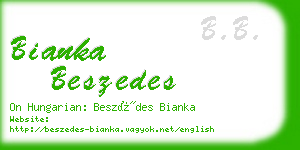 bianka beszedes business card